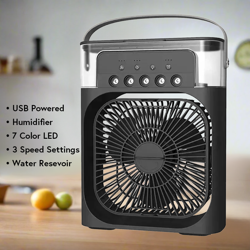 Portable 3-in-1 Fan, Air Conditioner, LED Night Light