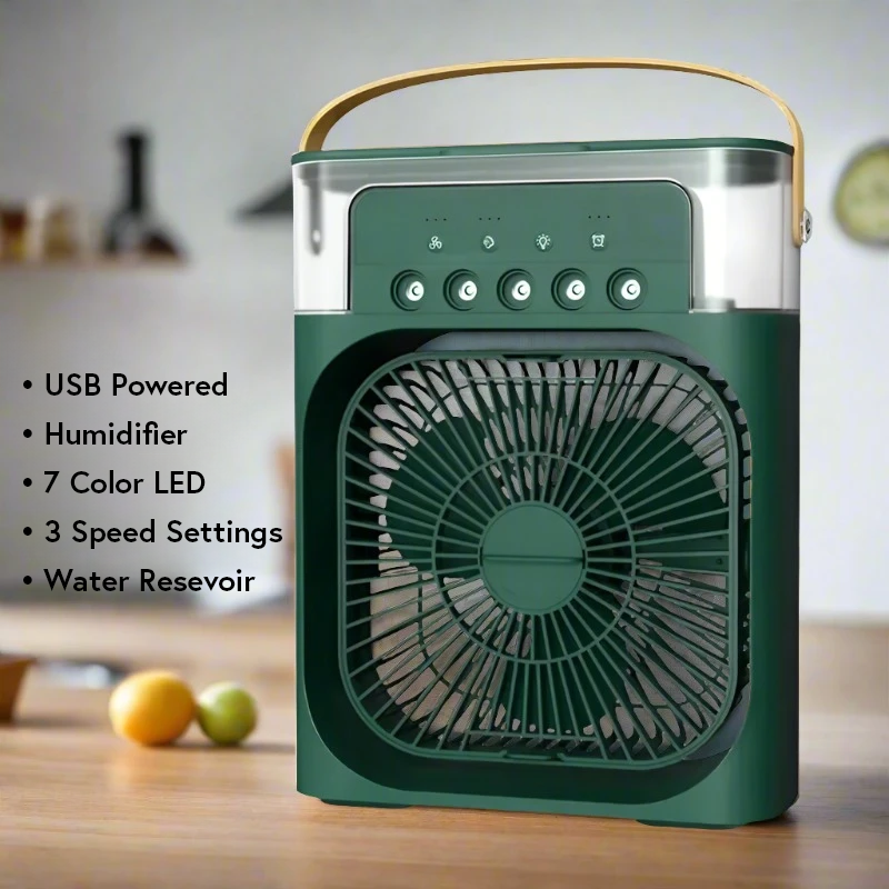 Portable 3-in-1 Fan, Air Conditioner, LED Night Light